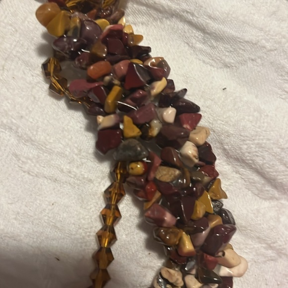 Jewellry necklace amber rhinestone rocks spiritual goddess by  Sarah Williams - Picture 3 of 7